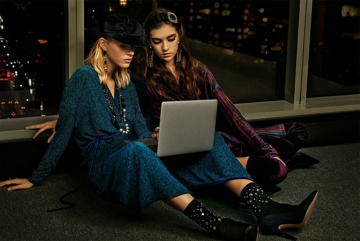 Синее платье Zara