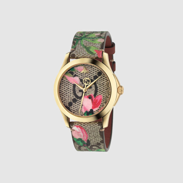 Наручные часы с цветочным рисунком Gucci