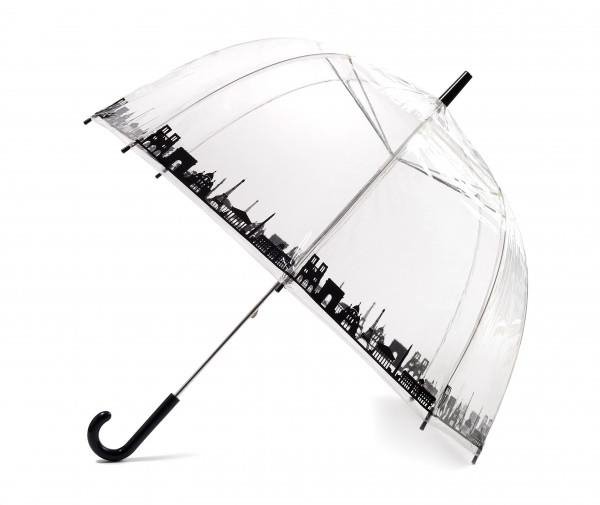 Прозрачный зонт с рисунком на ободку