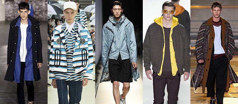 Многослойные мужские плащи и куртки 2015