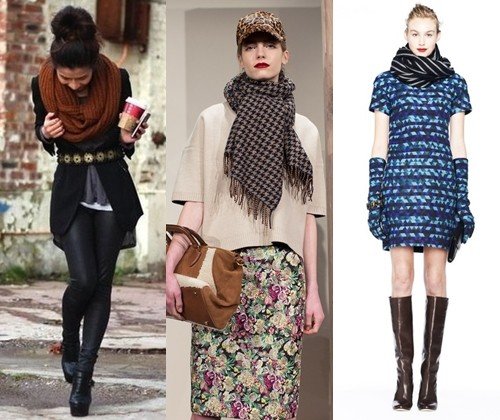 Модные женские шарфы осень 2014