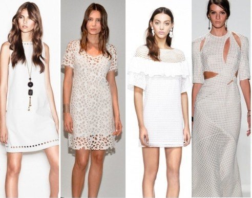 Белые повседневные платья 2014