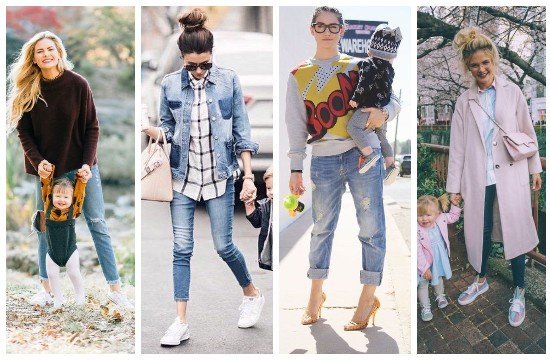 Как носить джинсы молодой маме?
