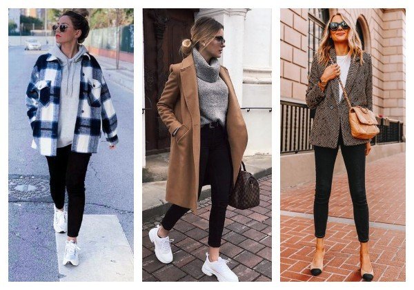 Как носить джинсы скинни с пиджаком или пальто 2021