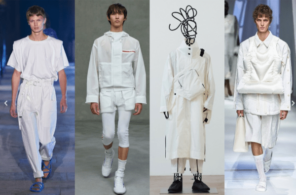 Модные мужские образы в белом цвете 2021