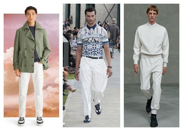 Белые мужские брюки 2021