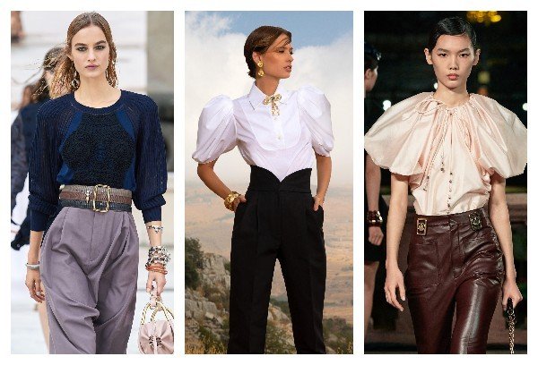 Женские блузки с рукавами буфами 2021