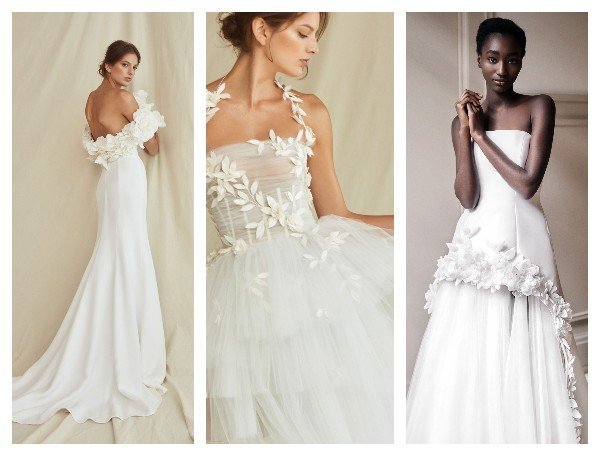 Свадебное платье с цветами 2021