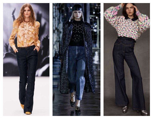 Женские джинсы со стрелками осень 2021 зима 2022