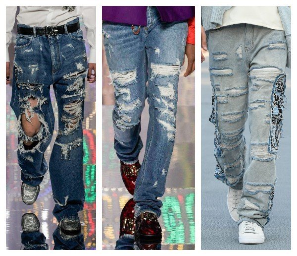 Рваные мужские джинсы 2022