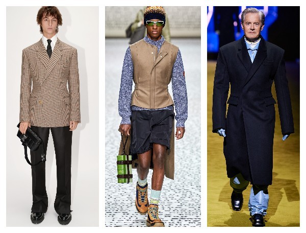 Модные приталенные мужские пиджаки, пальто осень-зима 2022-2023