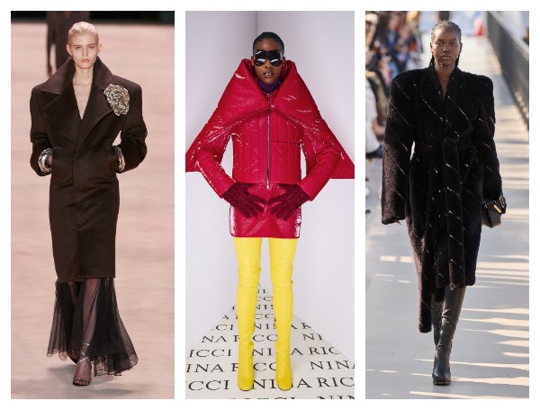 Модные женские пальто и куртки с объемными плечами осень-зима 2022-2023