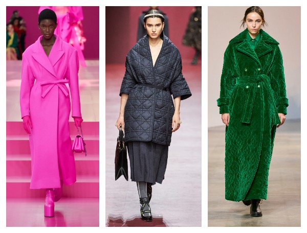 Модные женские пуховики и пальто на запах осень-зима 2022-2023