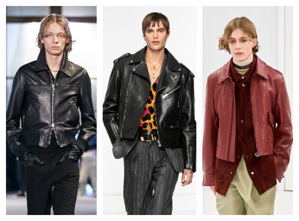 Мужские кожаные куртки осень 2022