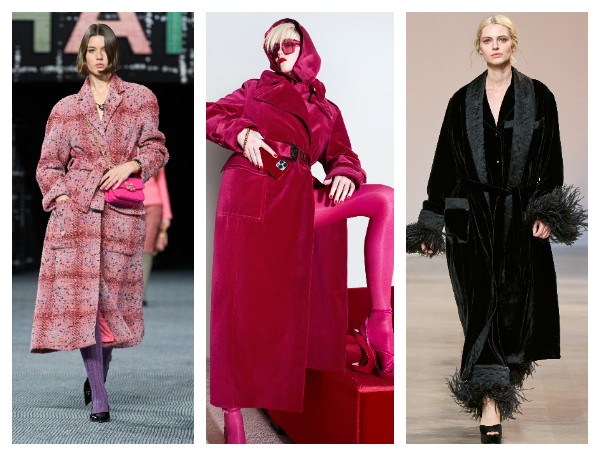 Модные женские пальто на запах осень 2022 зима 2023