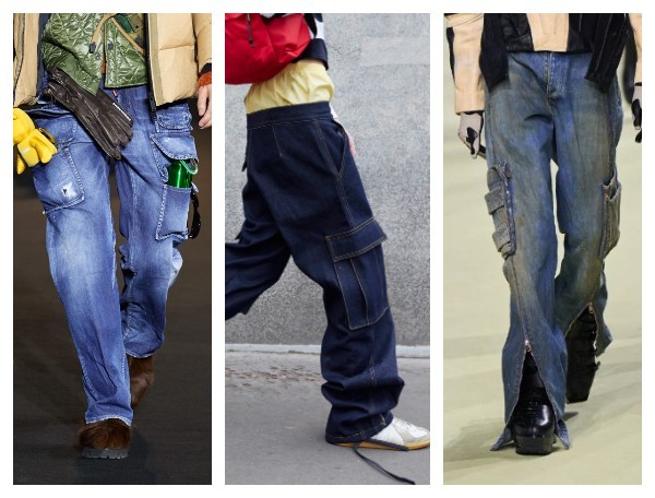 Мужские джинсы с карманам осень-зима 2022-2023