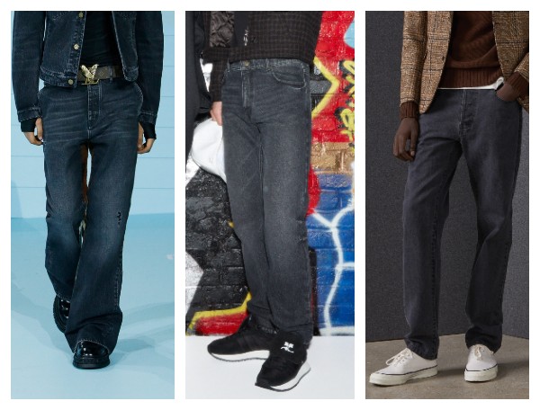 Мужские темные джинсы осень-зима 2022-2023