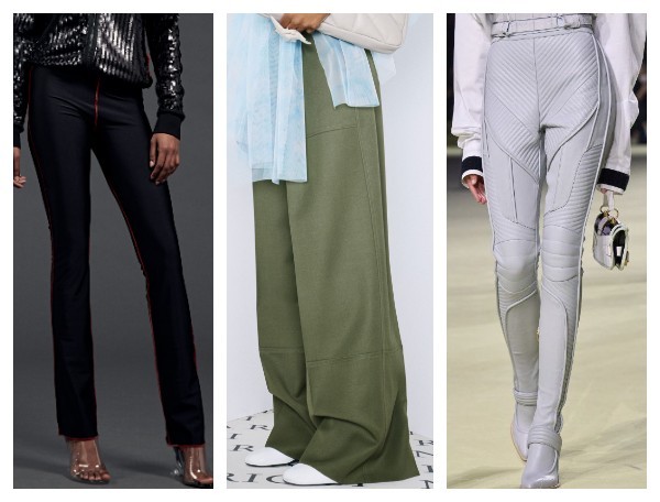 Женские брюки с декоративными швами осень 2022 зима 2023