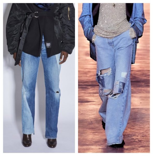 Модные женские джинсы с дырами 2023