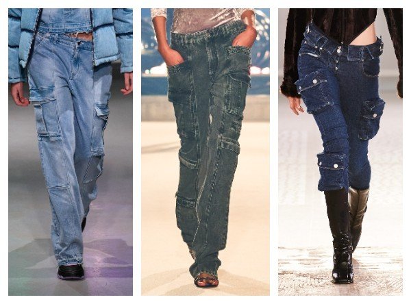 Модные женские джинсы с карманами 2023