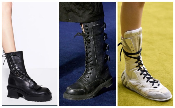 Женские ботинки на шнурках осень-зима 2023-2024