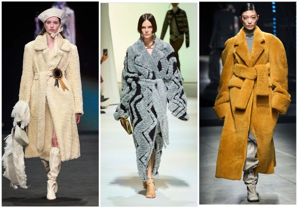 Модные женские зимние пальто на запах 2024
