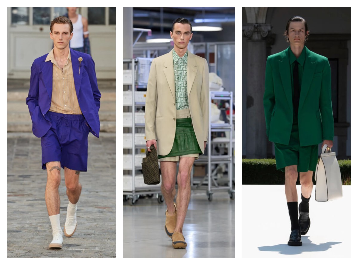Мужские деловые костюмы с шортами весна-лето 2024