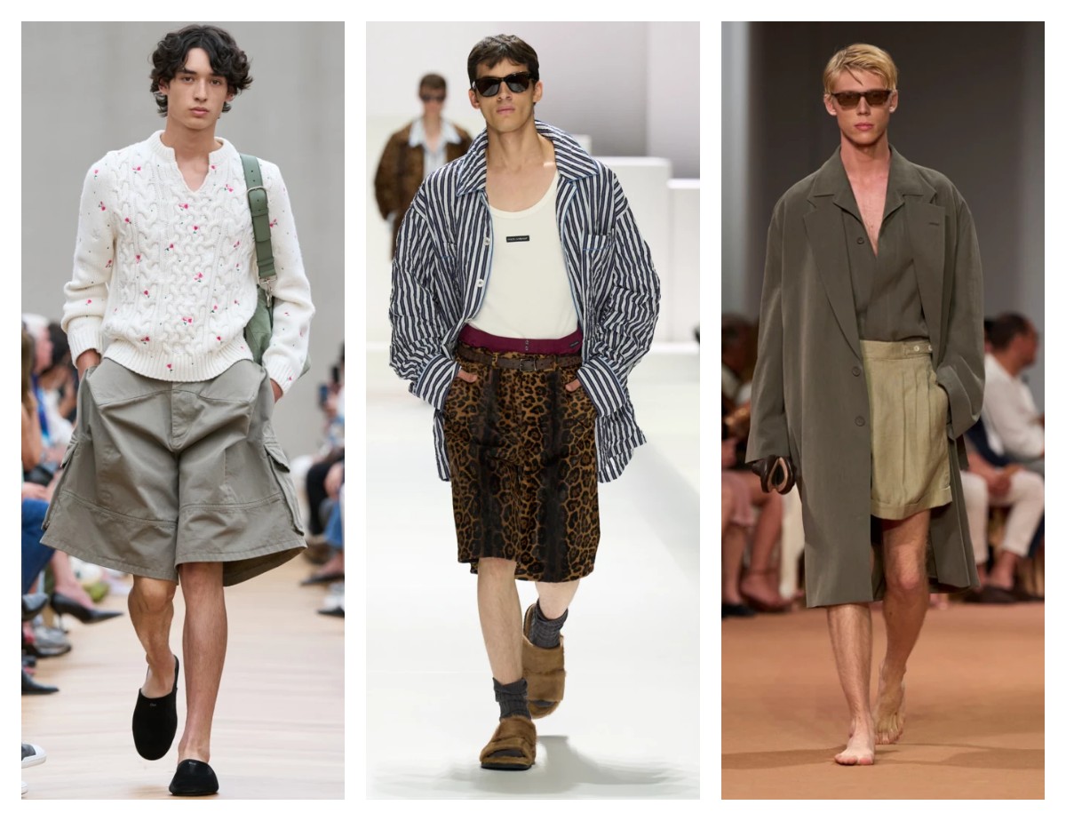 Мужские широкие шорты весна лето 2026