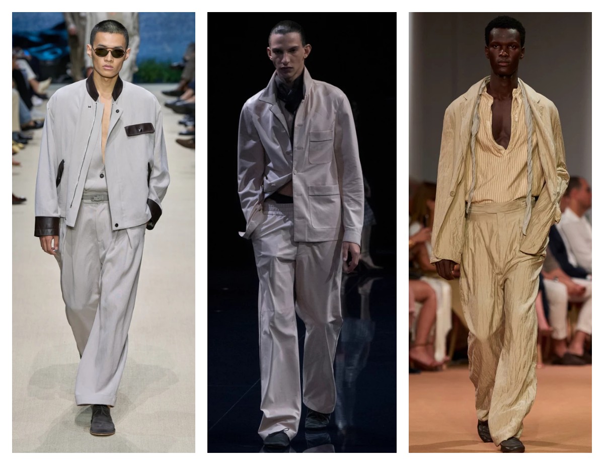 Мужские костюмы свободного кроя весна лето 2026