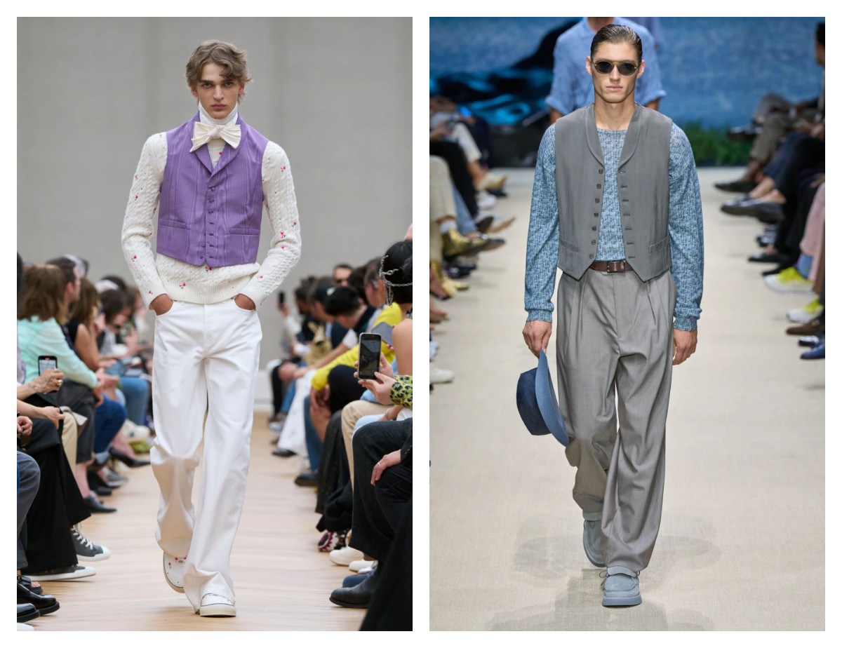 Мужская костюмная жилетка в летних образах 2026